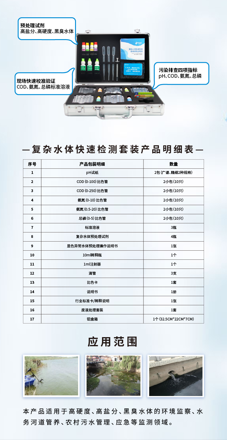 復雜水體快速檢測套裝